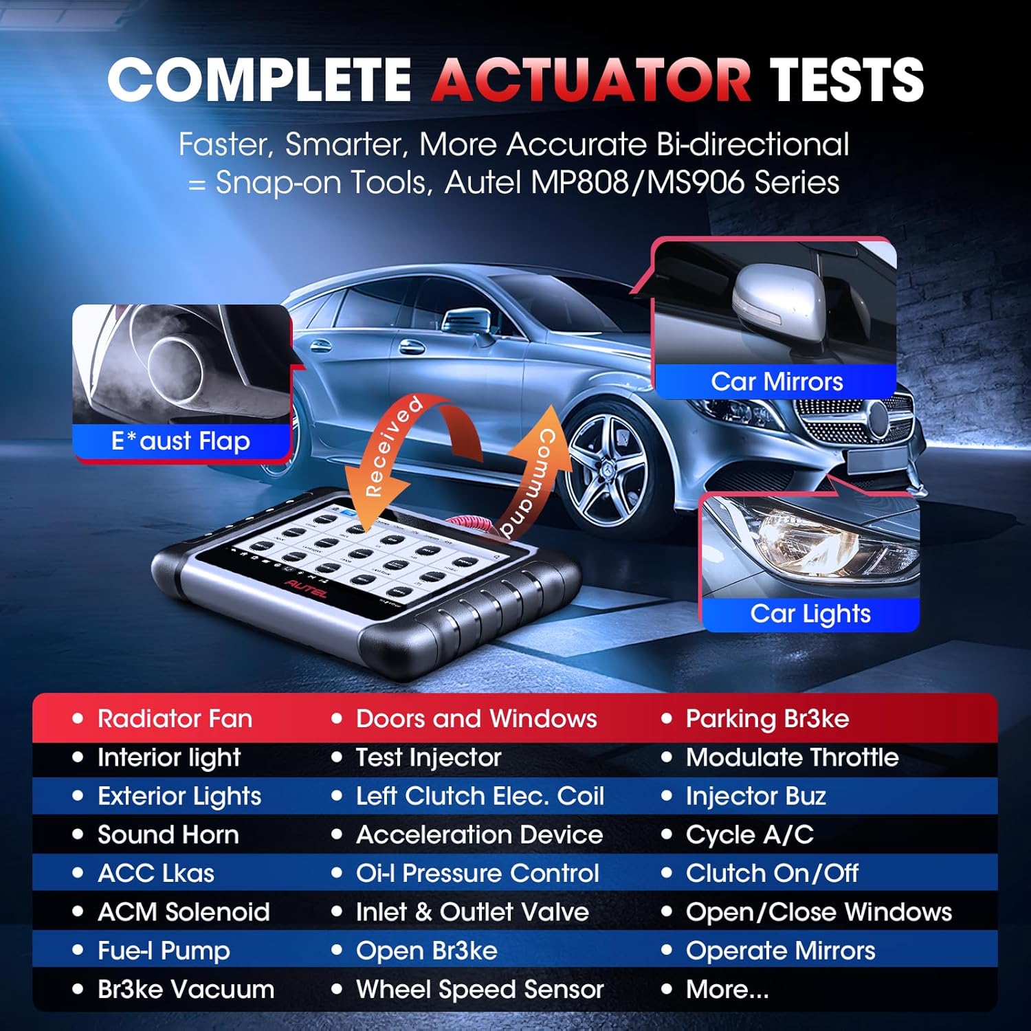 Autel Scanner MaxiCOM MK808S: 2025 Bidirectional Tool