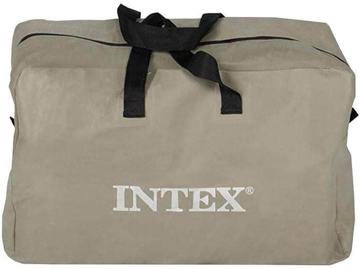 INTEX 68324EP Excursion 4 Inflatable Boat Set: Includes Deluxe 54in Boat Oars and High-Output Pump – Adjustable Seats with Backrest – Fishing Rod Holders – 4-Person – 1100lb Weight Capacity