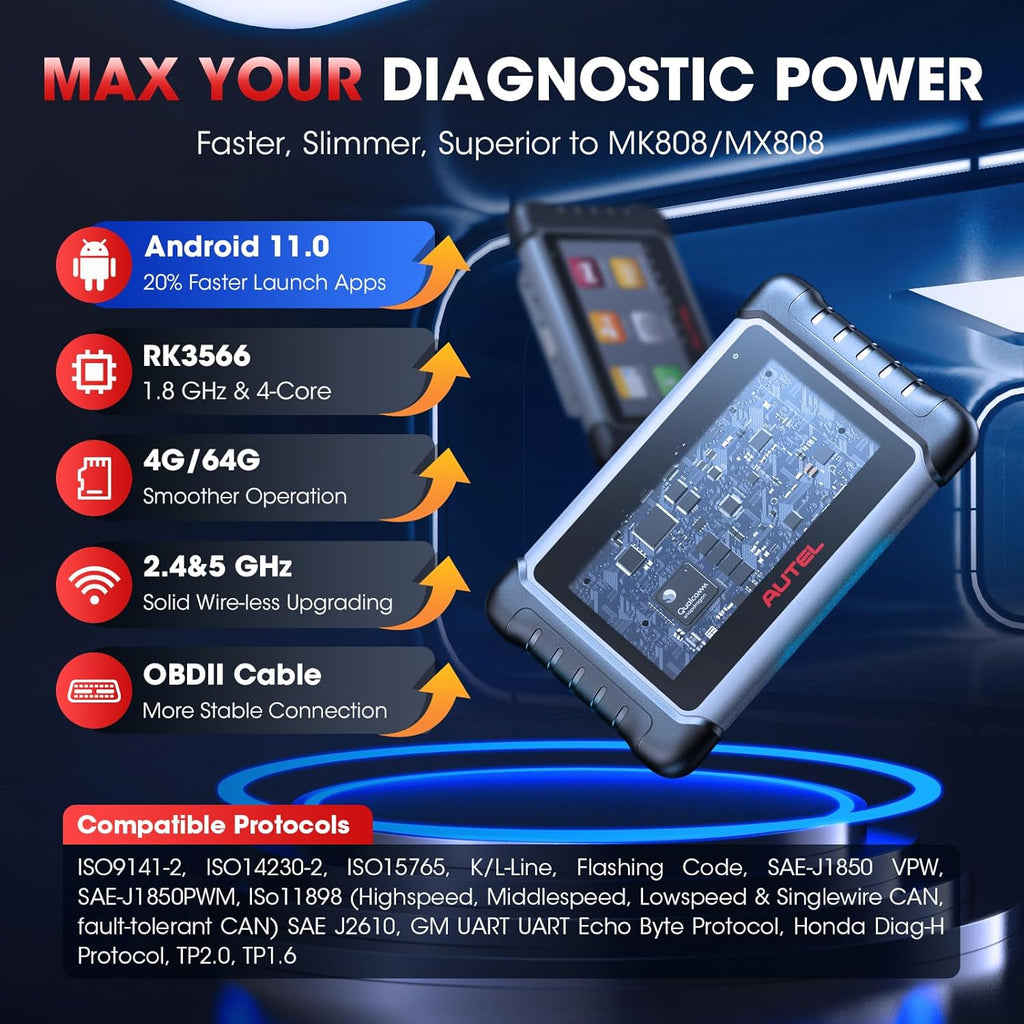 Autel Scanner MaxiCOM MK808S: 2025 Bidirectional Tool