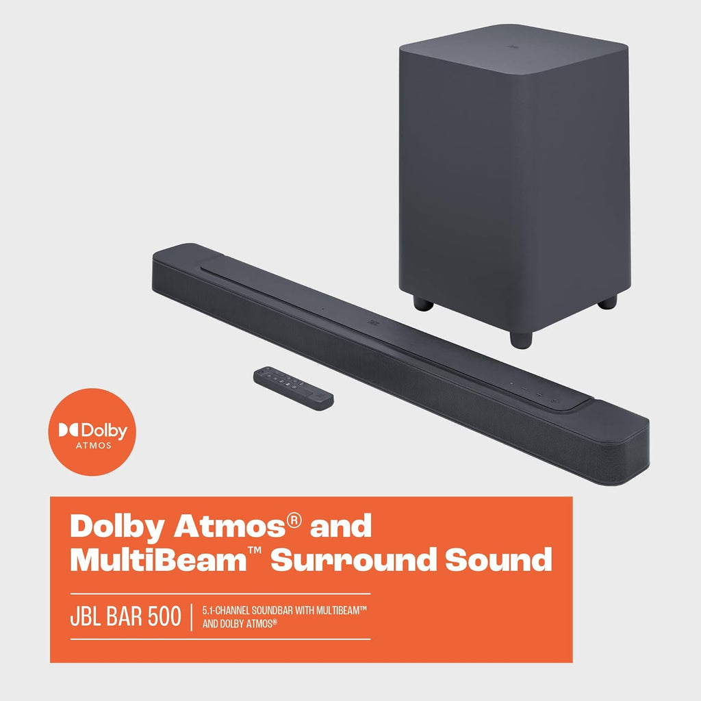 🔥Last Day Limited Time Sale - JBL Bar 500: 5.1-Channel soundbar with MultiBeamTM and Dolby Atmos®