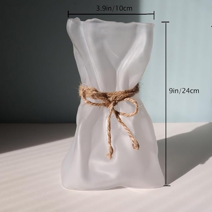 Creative Bag - Imitation Shaped Glass Vase: Unique Texture, Adding Natural Freshness to Home