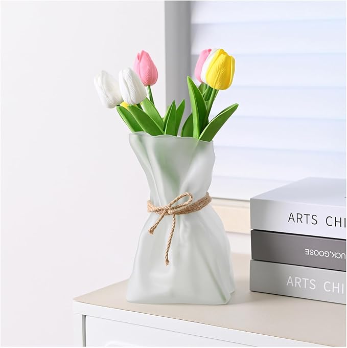 Creative Bag - Imitation Shaped Glass Vase: Unique Texture, Adding Natural Freshness to Home