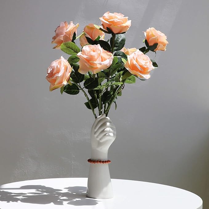 Creative Palm - Shaped Ceramic Vase: Full of Artistry, Adding Unique Charm to the Space