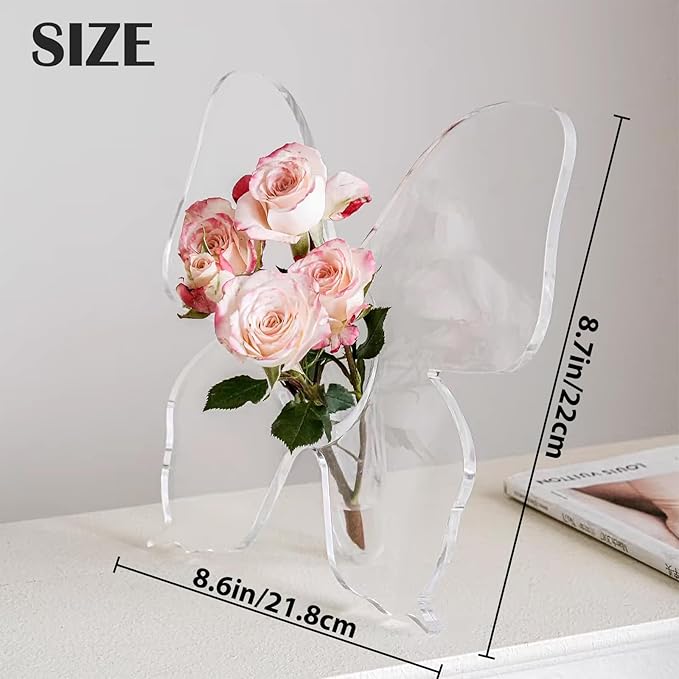 Creative Butterfly - Shaped Transparent Vase: Agile Design, Injecting Artistic Vitality into the Space