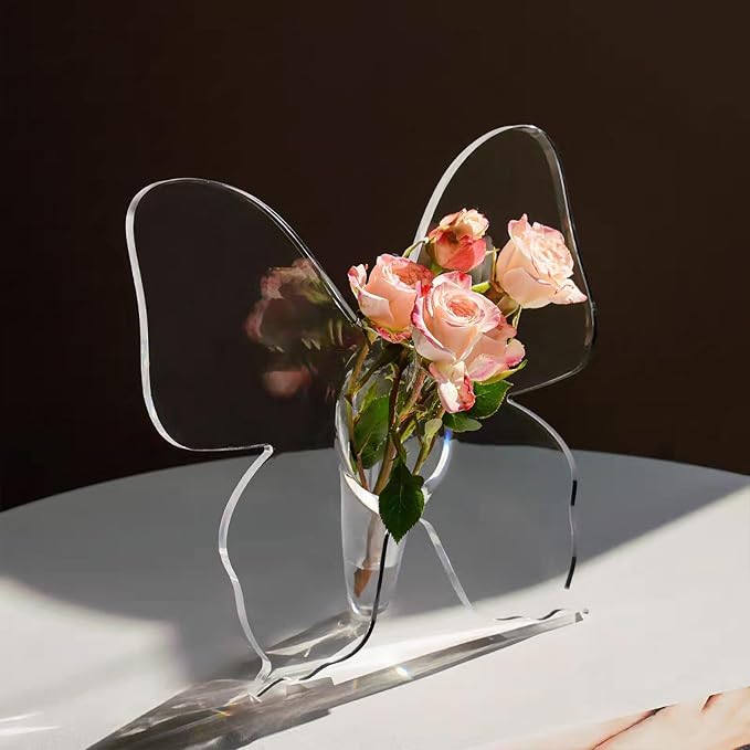Creative Butterfly - Shaped Transparent Vase: Agile Design, Injecting Artistic Vitality into the Space