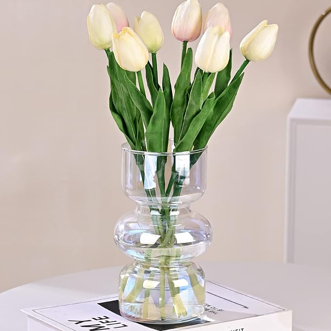 Creative Layered Transparent Glass Vase: Unique Shape, Adding Dynamic Luster to the Space