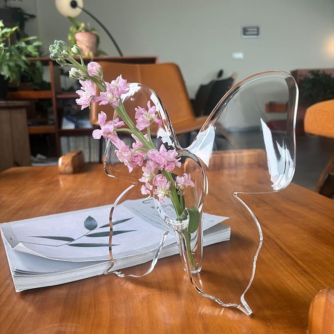Creative Butterfly - Shaped Transparent Vase: Agile Design, Injecting Artistic Vitality into the Space