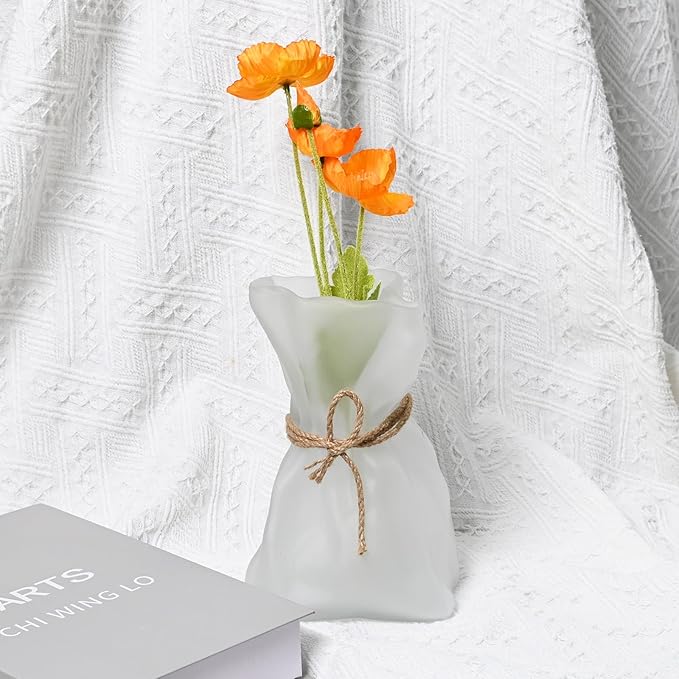 Creative Bag - Imitation Shaped Glass Vase: Unique Texture, Adding Natural Freshness to Home