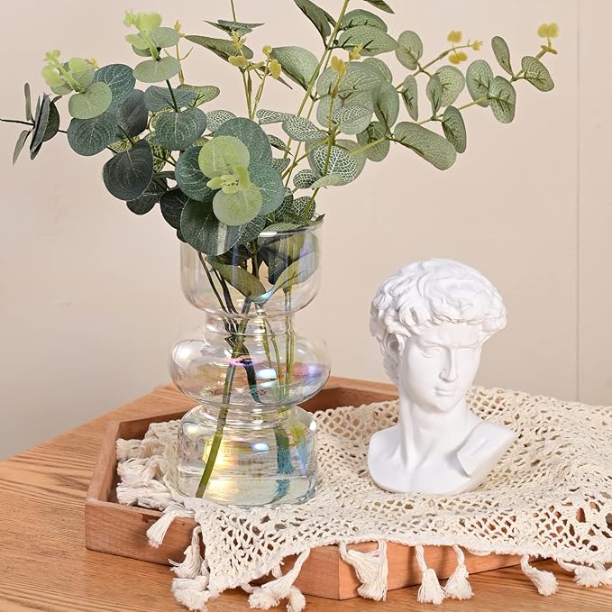 Creative Layered Transparent Glass Vase: Unique Shape, Adding Dynamic Luster to the Space